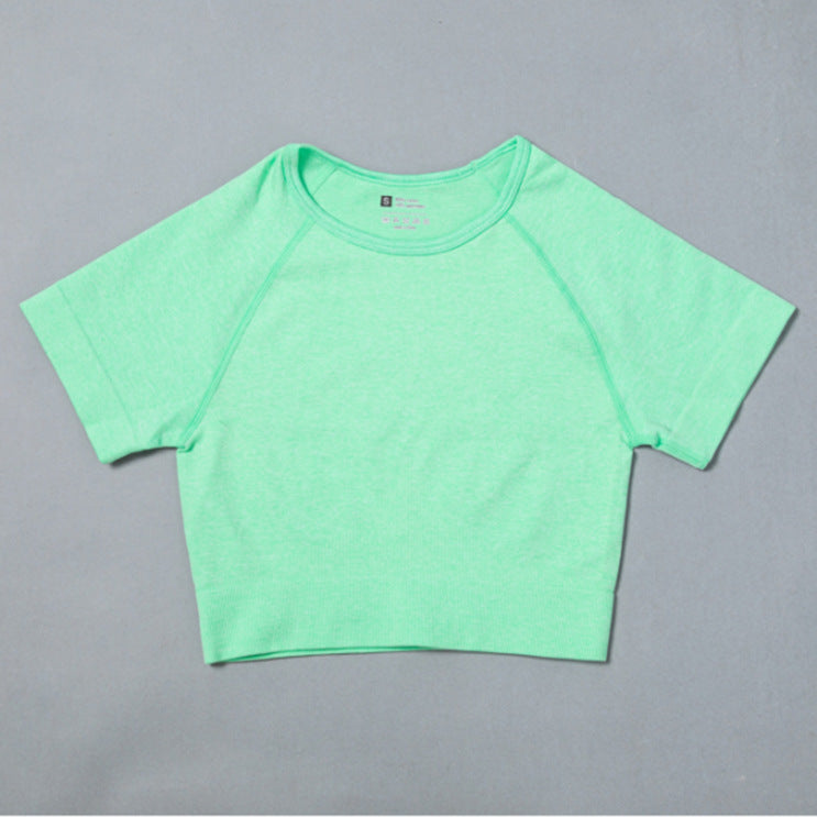 Short sleeve workout crop top