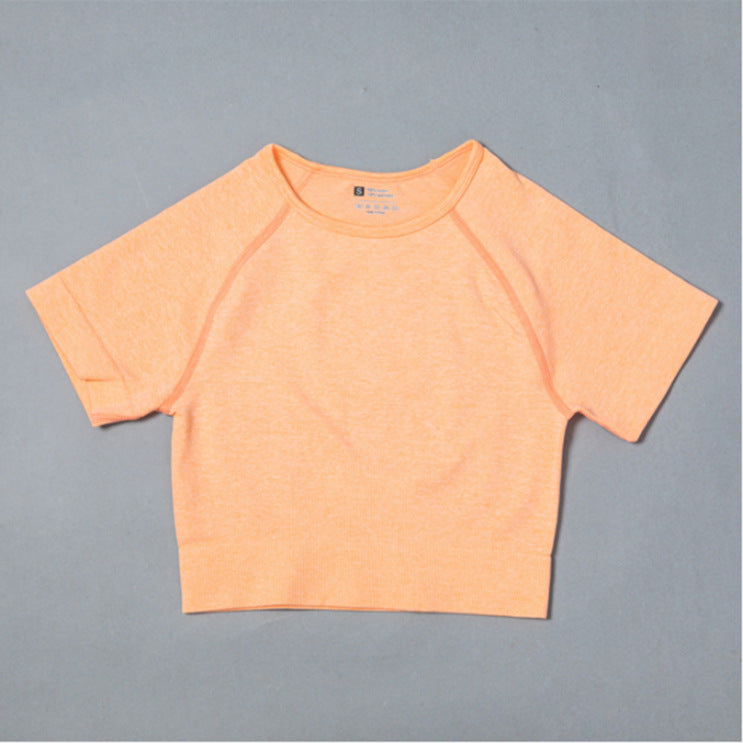 Short sleeve workout crop top