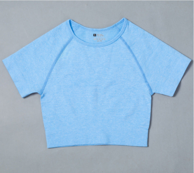 Short sleeve workout crop top